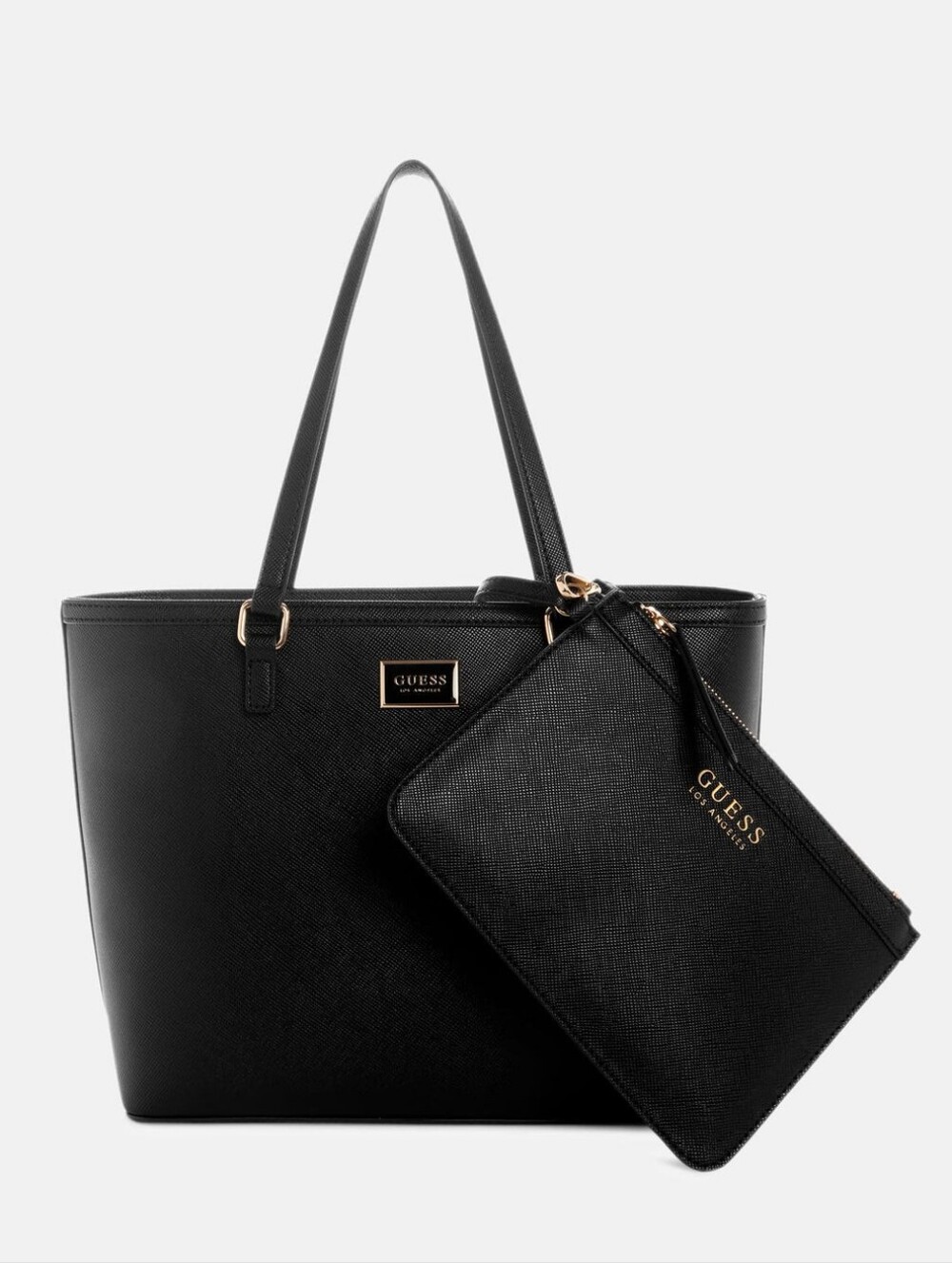 GUESS Black Tote with Detachable Zip Pouch